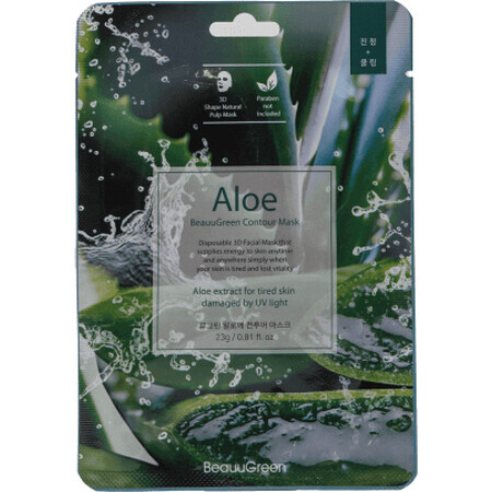 BeauuGreen Masque apaisant à l'extrait d'aloe vera, 1 pk