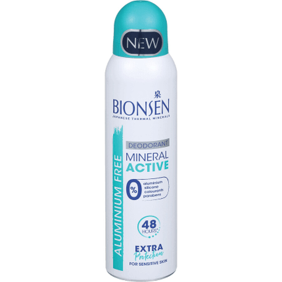 Bionsen Deodorant actieve minerale spray, 150 ml