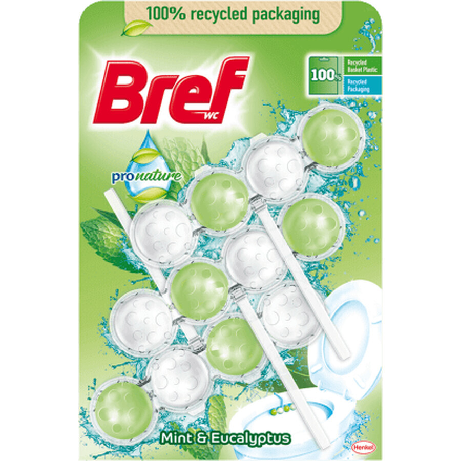 Bref Toiletverfrisser munt, 3 stuks