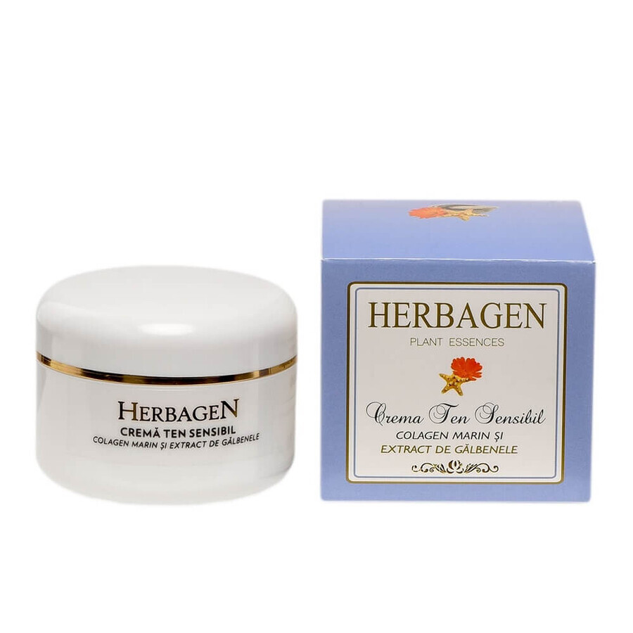 Gevoelige huidcrème met zeecollageen en goudsbloemextract, 100 ml, Herbagen