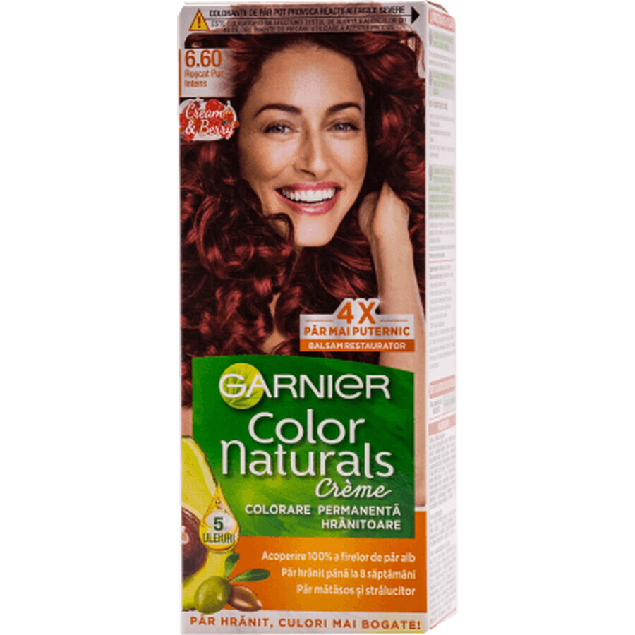 Color Naturals Permanente haarverf 6,60 puur intens rood, 1 stuk