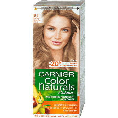 Color Naturals Tintura permanente per capelli 8.1 Biondo molto chiaro, 1 pz