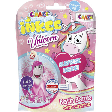 CRAZE Inkee pallina effervescente con sorpresa di unicorno, 1 pz