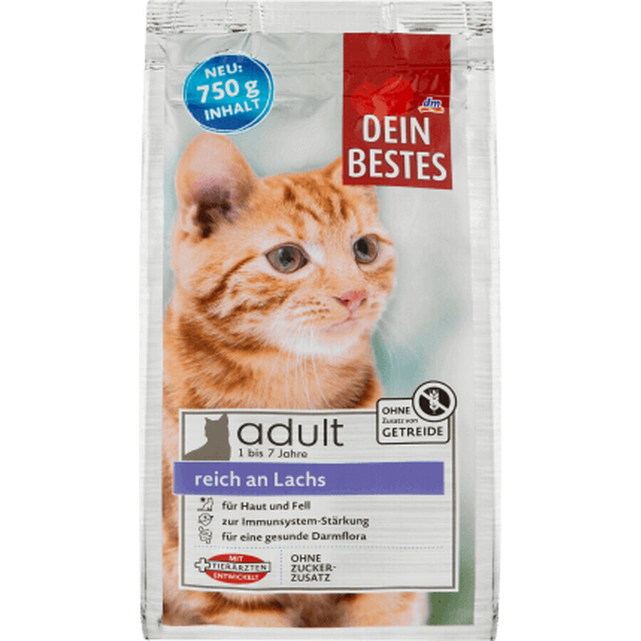 Dein Bestes Katzenfutter für Erwachsene mit Lachs, 750 g