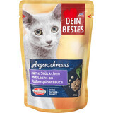 Dein Bestes Kattenvoer met zalm en spinazie, 100 g