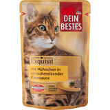 Dein Bestes Sachet Katzenfutter mit Huhn und Käse, 85 g