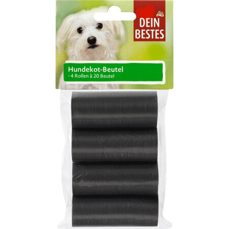 Dein Bestes Sacs hygiéniques pour chiens, 80 pièces