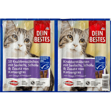 Dein Bestes snack pour chat avec du saumon et de la limande, 50 g