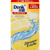 Denkmit toilet freshener lemon 4x40g+1 holder, 4 pcs