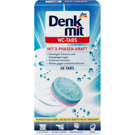 Denkmit toiletreinigingstabletten 16x25g, 400 g