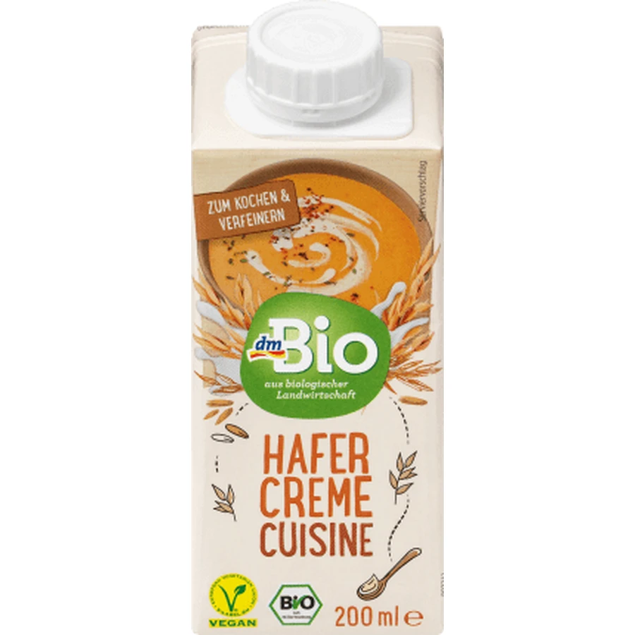 DmBio Cremă din ovăz pentru gătit, 200 ml