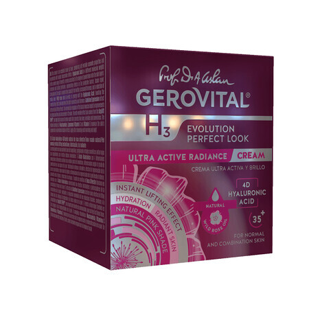 Crema ultra activa si luminozitate Gerovital H3 Evolution Perfect Look, 50 ml, Farmec