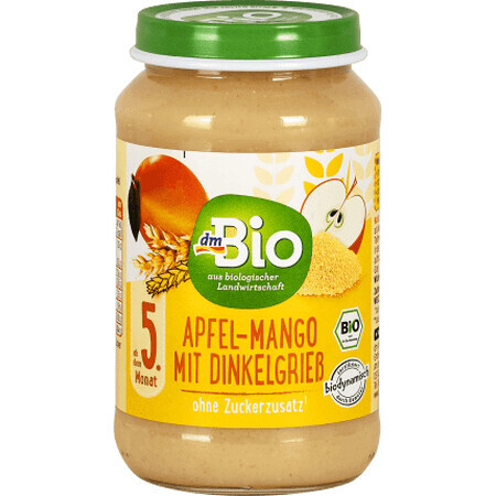 DmBio Appel- en mangopuree 5+, 190 g