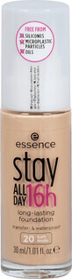 Essence Cosmetics Stay All Day 16u Langhoudende Foundation 20 Zacht Naakt, 30 ml