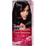 Garnier Color Sensation Permanent haarkleuring 1.0 ultra onyx zwart, 1 st