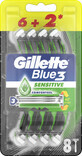 Gillette B3 Sensitive scheermes, 8 stuks
