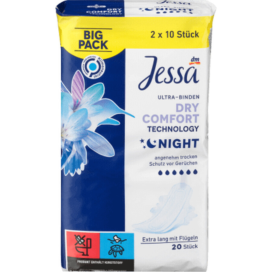 Jessa Ultra Comfort Absorberend Nachtverband, 20 stuks