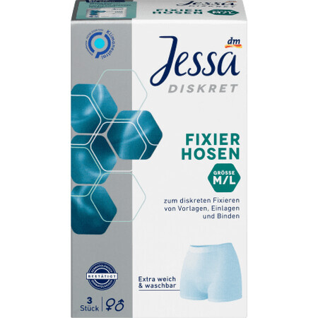 Jessa DISKRET Pantaloni fixare M/L, 3 buc