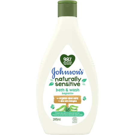 Gel douche pour bébé naturellement sensible de Johnson's, 395 ml