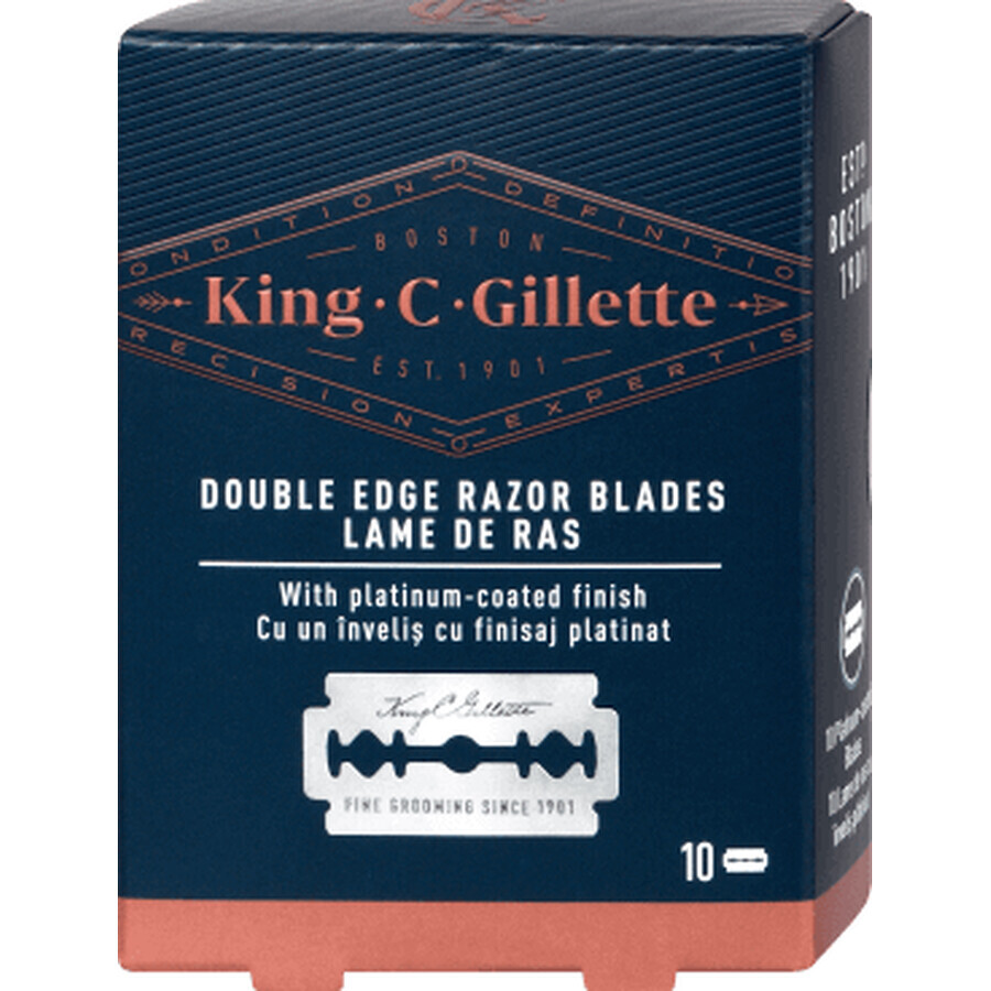 King C. Gillette Lames de rasoir à double tranchant, 10 pièces