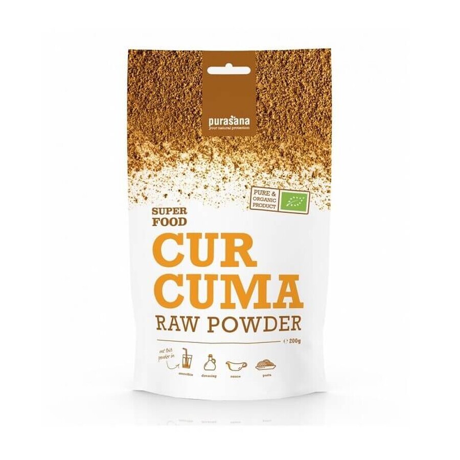 Organic turmeric powder, 200 g, Purasana