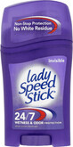 Lady Speed Stick Deodorant solid Invisible, 45 g