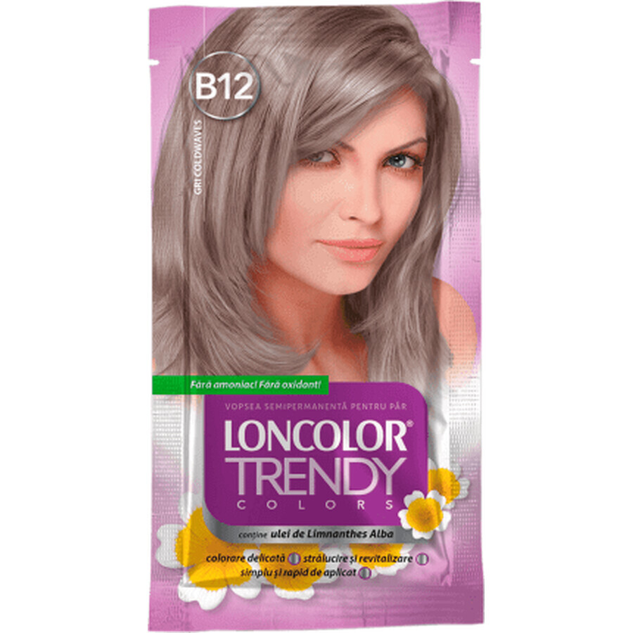 Loncolor TRENDY Peinture semi-permanente gris B12, 1 pc