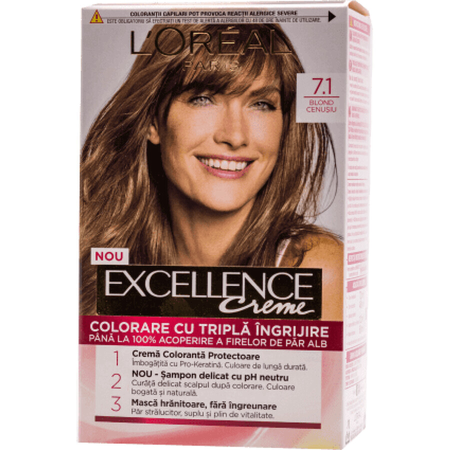 Loreal Paris EXCELLENCE CREME Teinture permanente avec ammoniaque 7.1, 1 pc