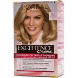 Loreal Paris EXCELLENCE CREME Tintura permanente per capelli con ammoniaca 9.1, 1 pz