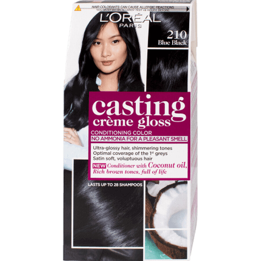 Loreal Paris CASTING CREME GLOSS Haarfärbemittel 210 schwarz blau, 1 Stück