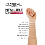 Loreal Paris Infaillible 32H Fond de teint Fresh Wear 125 Natural Beige, 30 ml