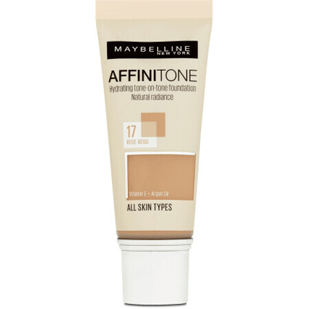 Fondotinta Maybelline New York Affinitone 17 Rose Beige, 30 ml