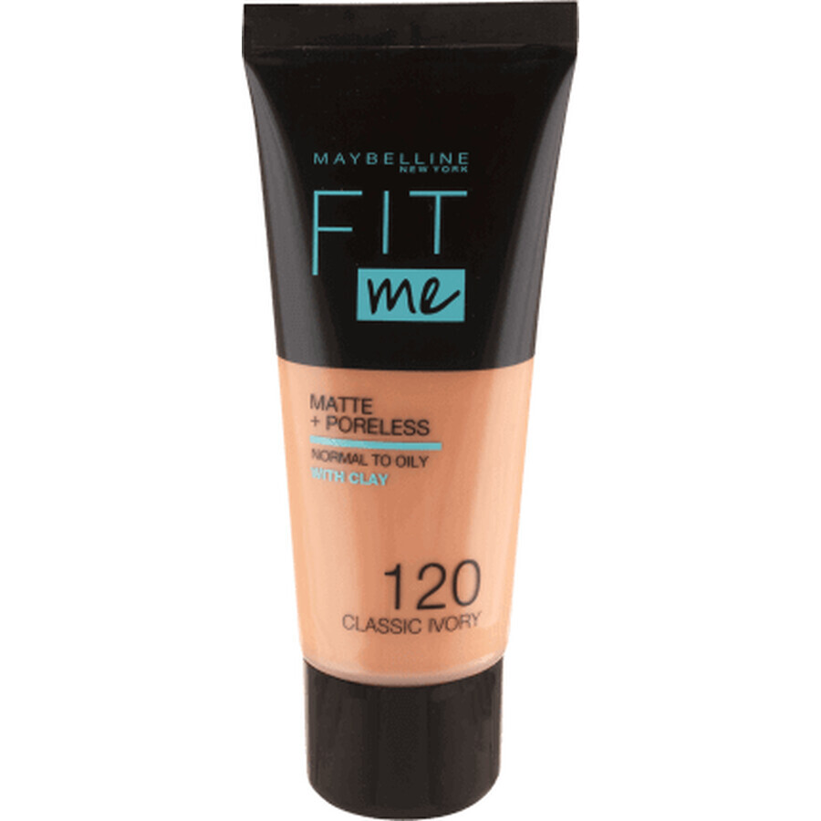 Maybelline New York Fit Me Matte & Poreless fond de ten 120 Classic Ivory, 30 ml