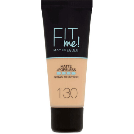 Maybelline New York Fond de teint Fit Me Matte & Poreless 130 Buff Beige, 30 ml