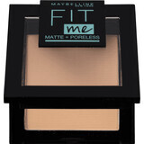 Maybelline New York Fit Me Matte+ Cipria compatta senza pori 120 Classic Ivory, 9 g