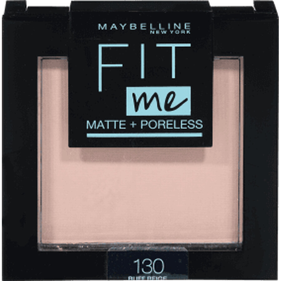 Maybelline New York Fit Me Matte+ Poreless Compact Powder 130 Buff Beige, 9 g