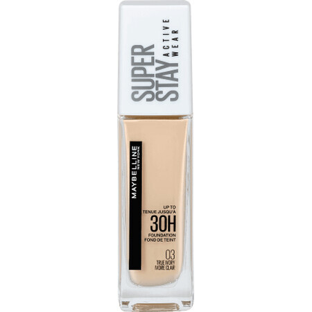 Maybelline New York SuperStay 30H Active Wear Foundation 03 True Ivory, 30 ml