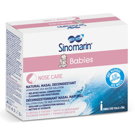 Nasaal decongestivum voor baby's en kinderen Sinomarin Babies, 18 injectieflacons x 5 ml, Gerolymatos International