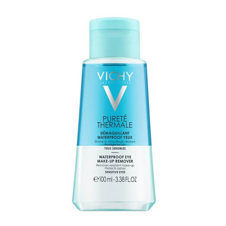 Vichy Purete Thermale Nettoyant biphasé pour les yeux sensibles, 100 ml