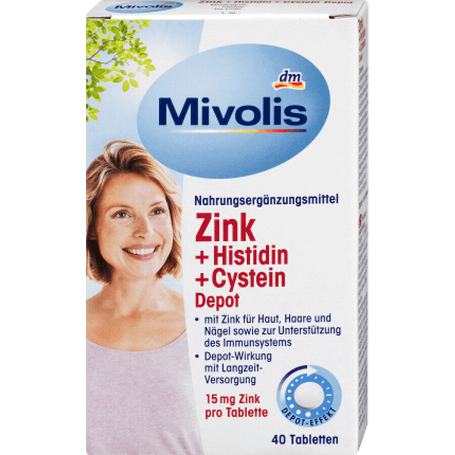 Mivolis Zink+Histidine+Cysteïne Depot tabletten, 19 g
