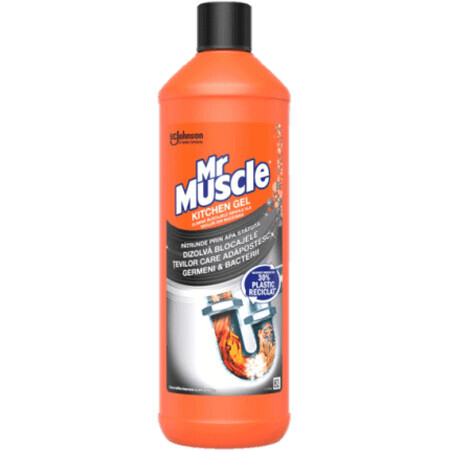 Mr Muscle Gel déboucheur de canalisations de salle de bains et de cuisine, 1 l