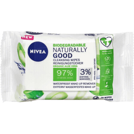 Nivea Naturally Good șervețele demachiante, 25 buc