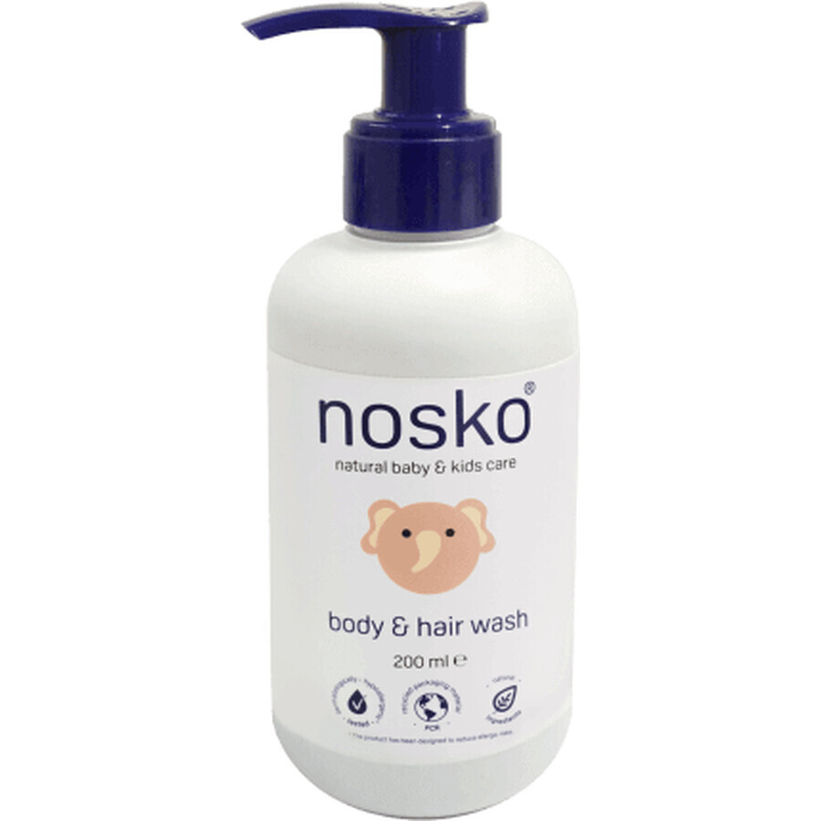 Nosko Reinigingsschuim voor lichaam en haar, 200 ml