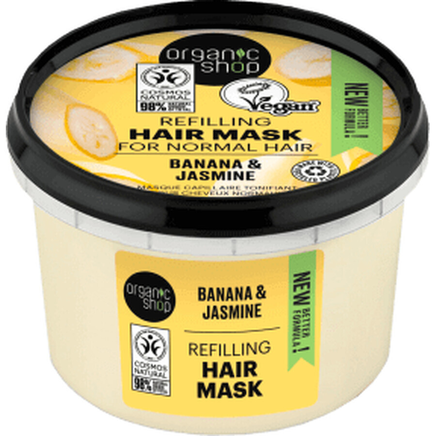 Organic Shop Toning Hair Mask mit Banane und Jasmin, 250 ml