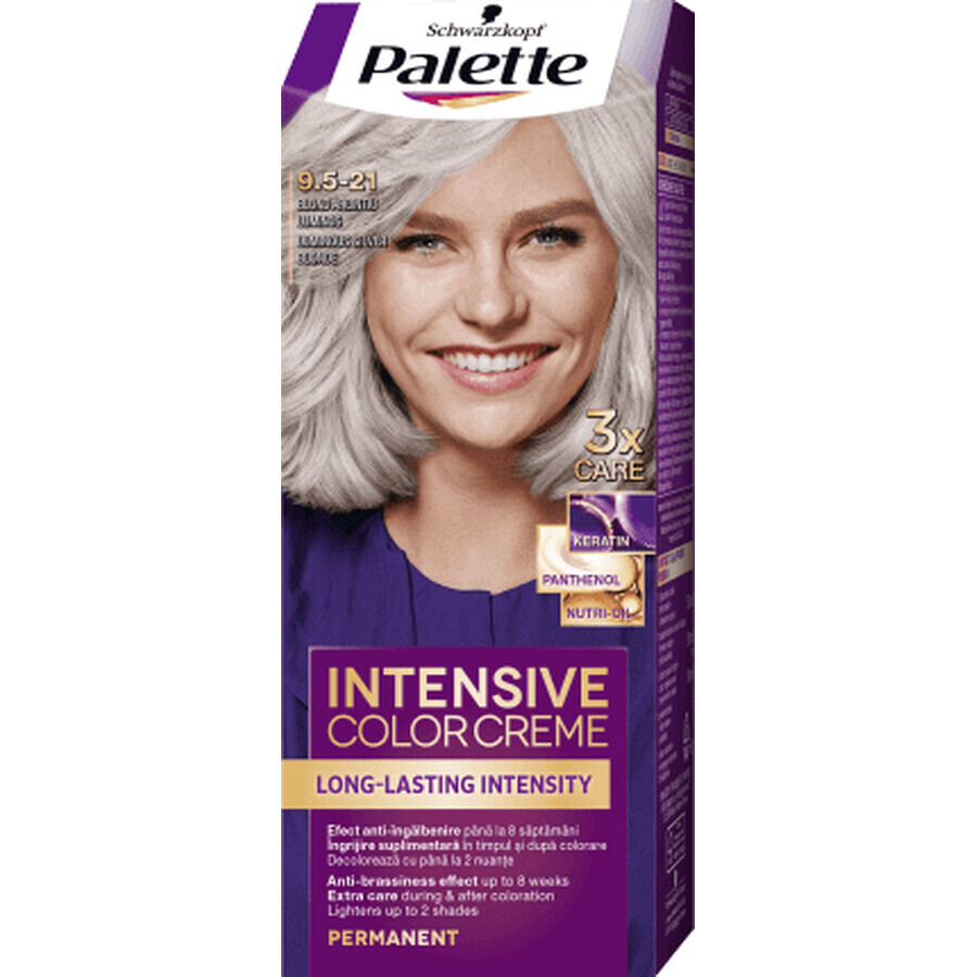 Palette Intensieve Kleur Creme Permanent 9.5-21 Helder Zilver Blond, 1 st