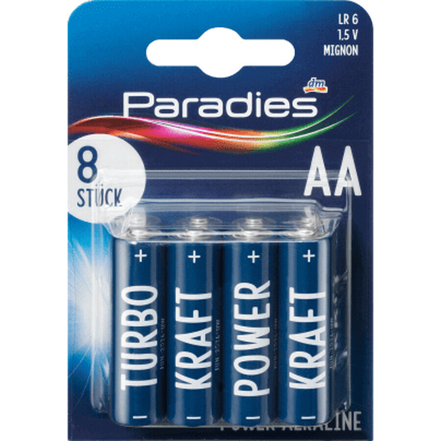 Paradies AA-Alkalibatterien, 8 Stück