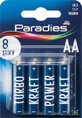 Paradies AA alkaline batterijen, 8 stuks