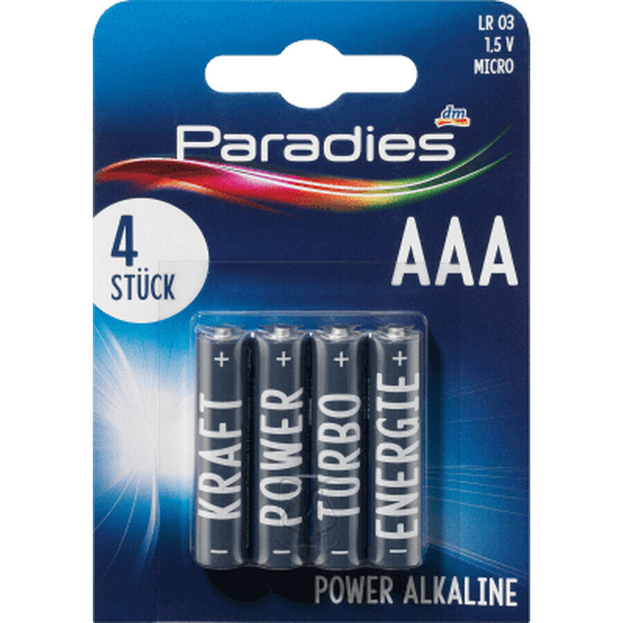 Paradies Micro AAA-batterijen, 4 stuks
