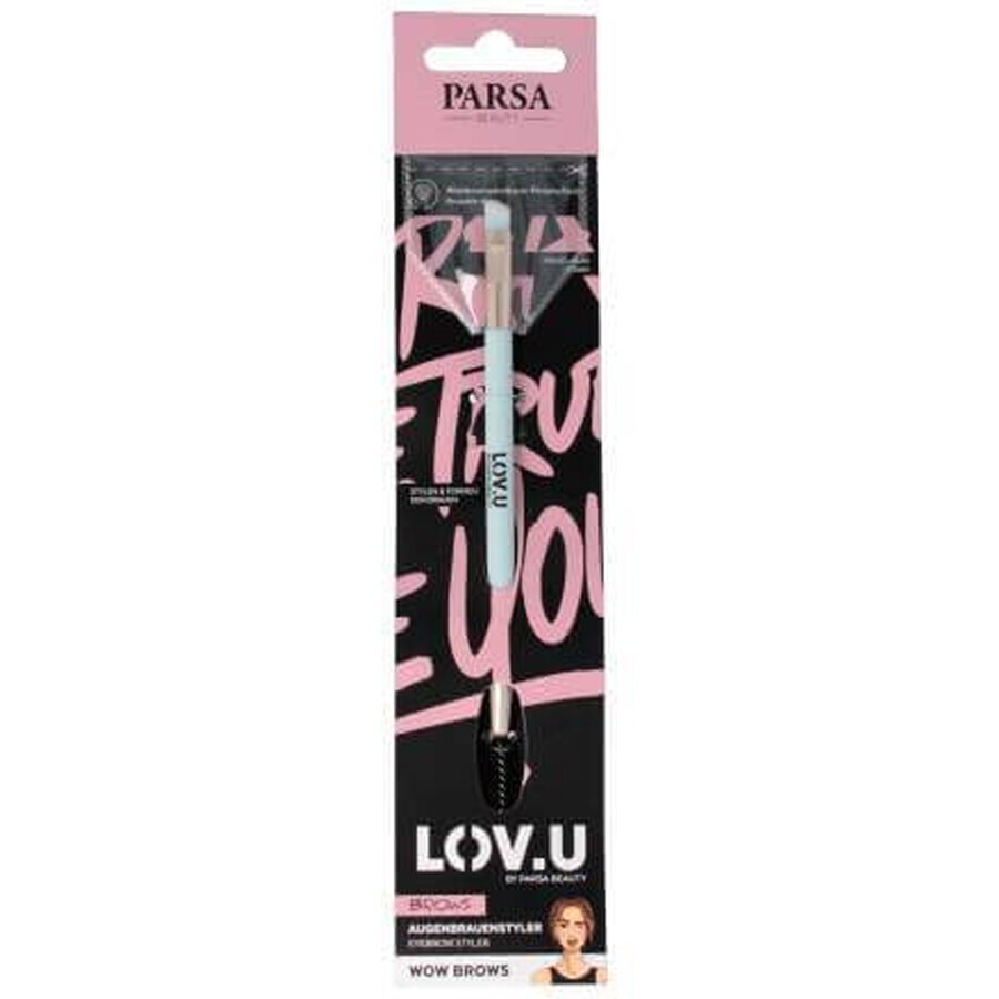 Parsa Beauty LOV.U Pennello per modellare le sopracciglia, 1 pz