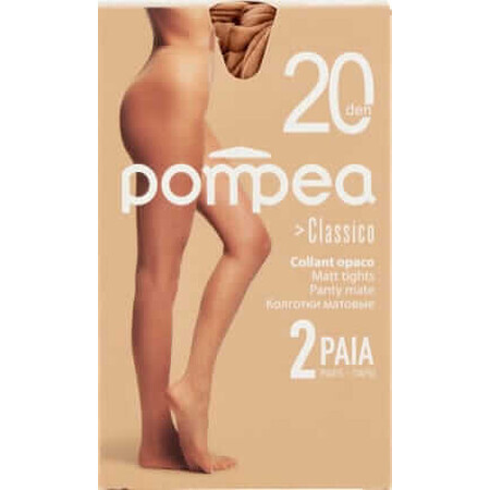 Pompea Classico damespanty maat 3/4-M nude kleur Golden Powder 20 DEN, 2 stuks